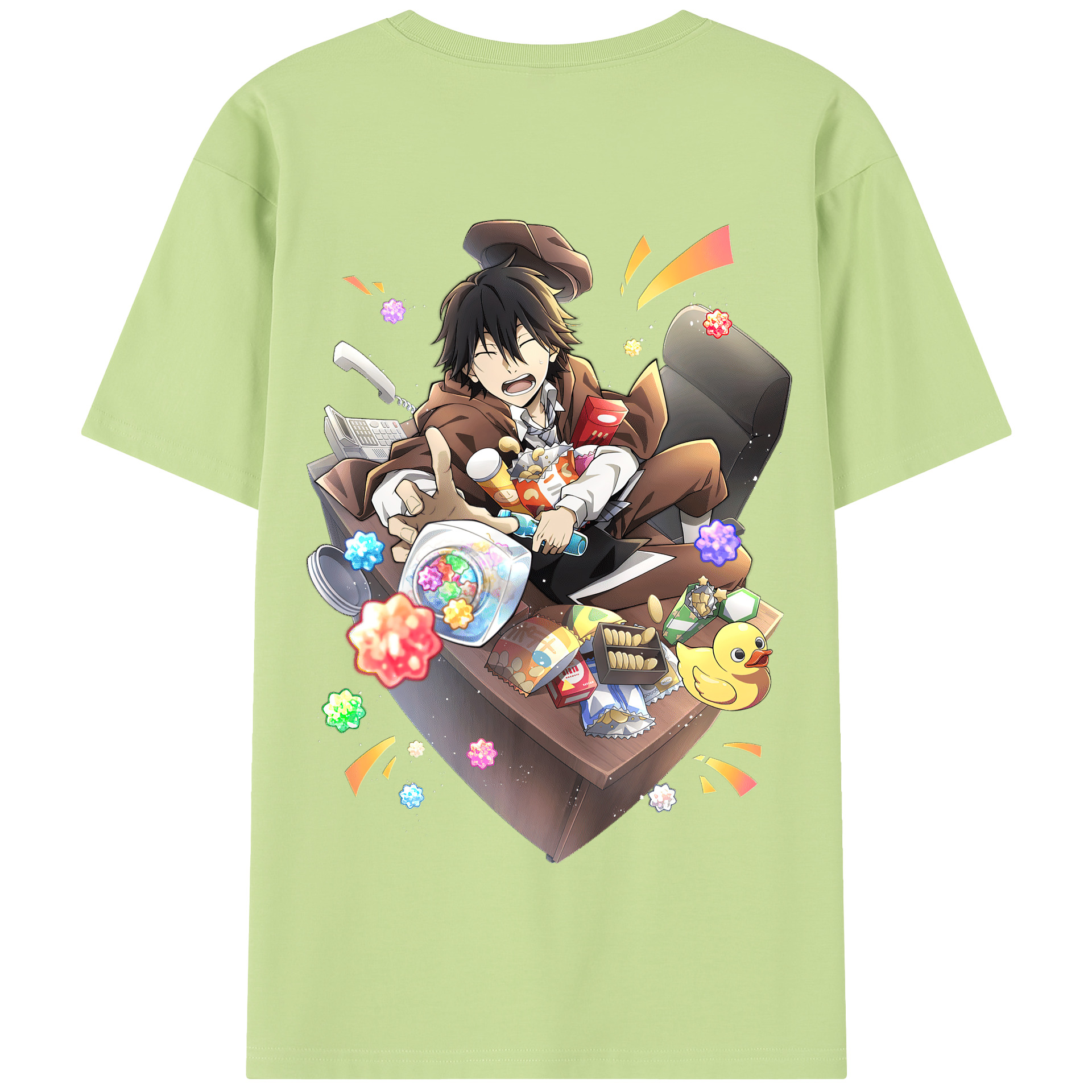 （画像用） 文豪ストレイドッグス Bungo Stray Dogs 綿100％半袖Tシャツ（背面プリント）